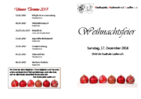 2016 Programm Weihnachtsfeier