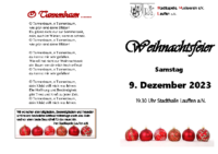 Weihnachtsfeier Programm 2023